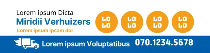 Een wit, blauw en schoon verhuisbedrijf promoten