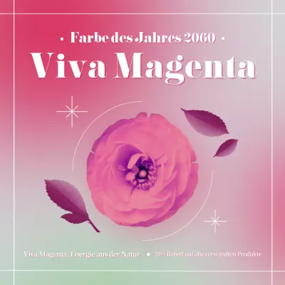 Feiern Sie Viva Magenta, die Trendfarbe des Jahres in Pink