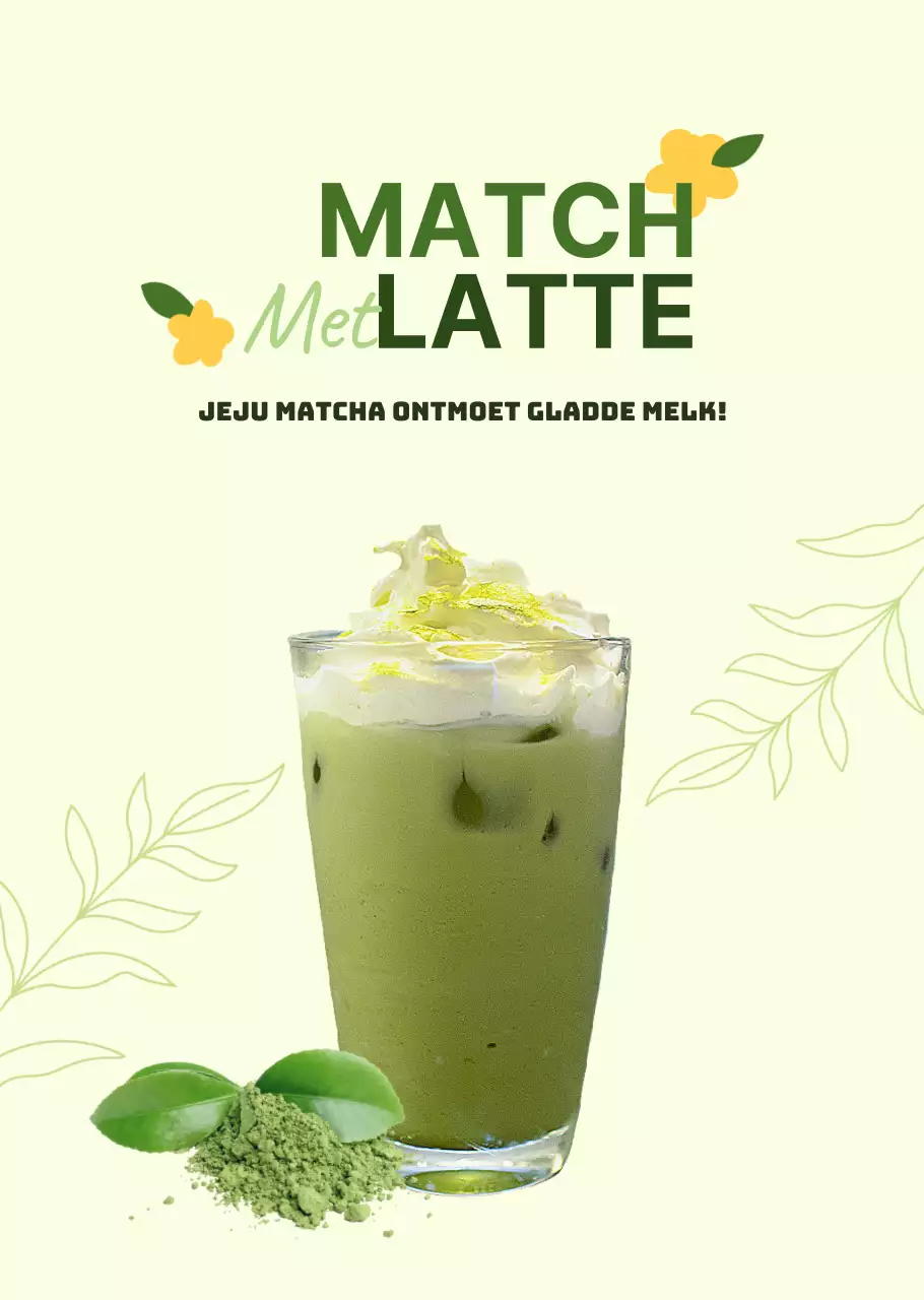 Transparante PosterMatcha Latte