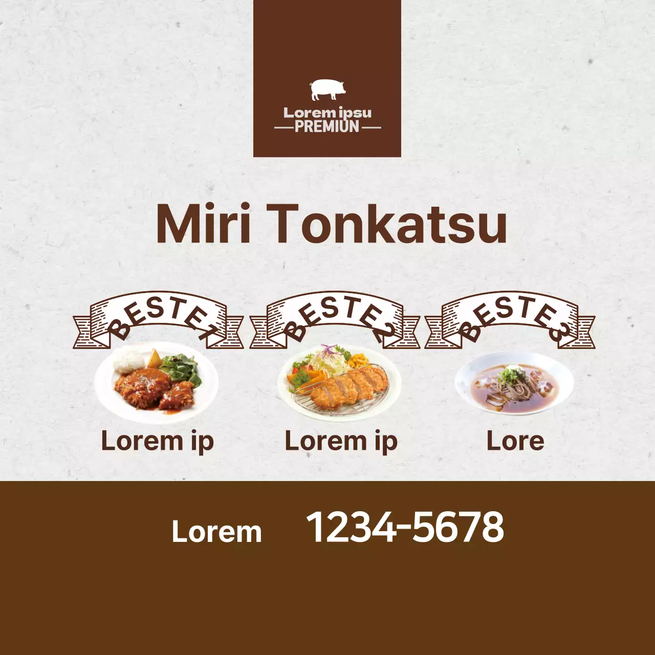 Braune Fotografie unterstreicht Vintage-Restaurant Tonkatsu