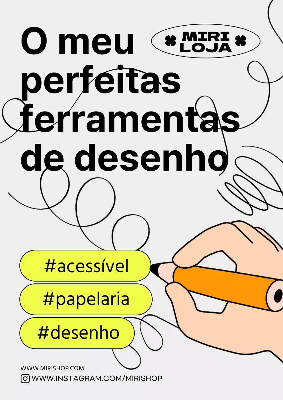Cartazes ilustrados com cores vivas