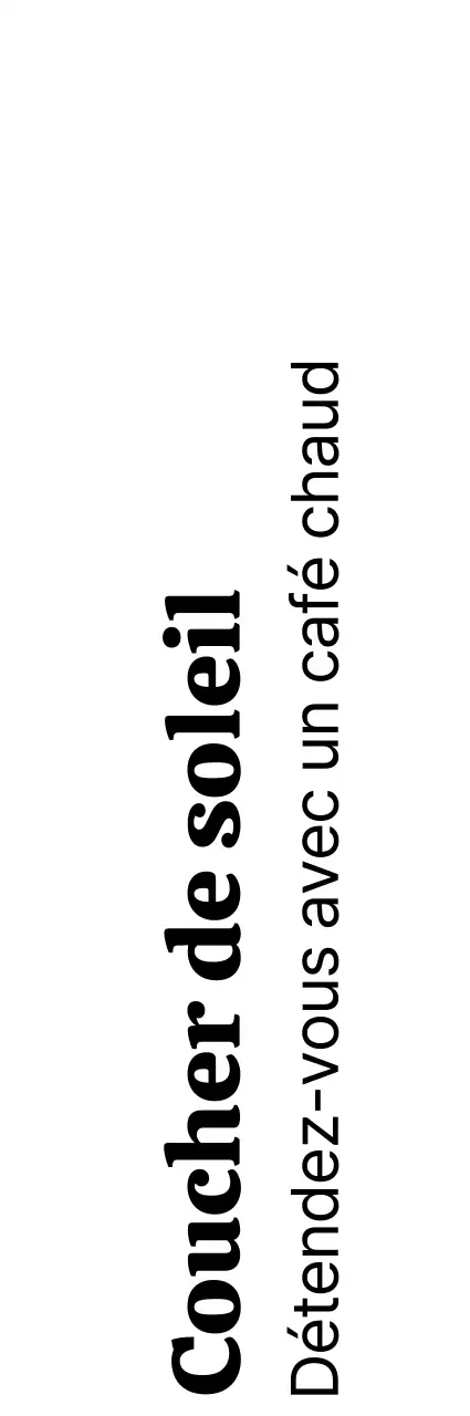 Marchandise avec un texte anglais simple en noir et une illustration simple de soleil.