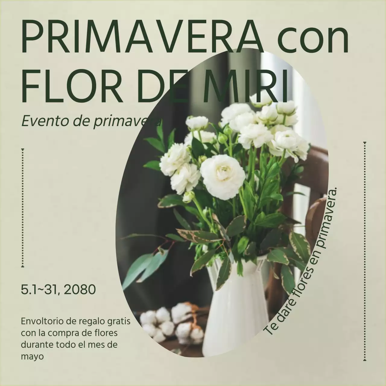 Evento de envoltura de ramo con detalles de florero beige