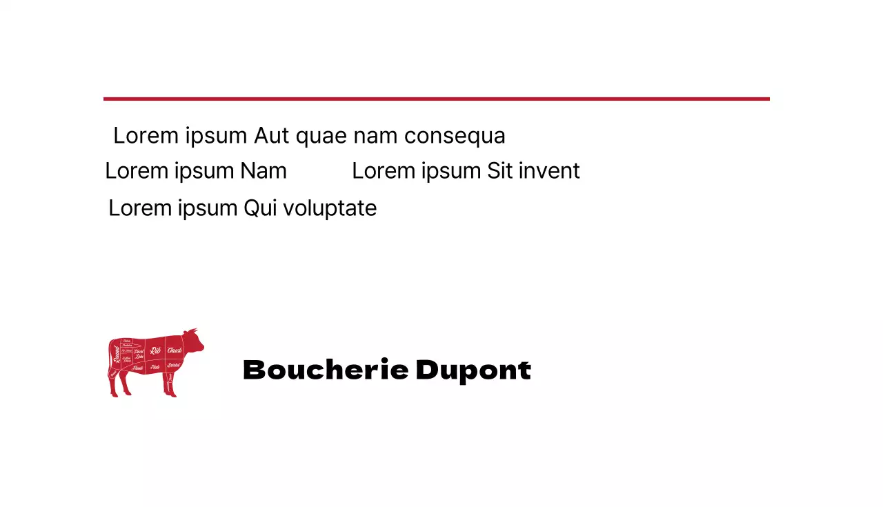 noir rouge illustration restaurant boucherie