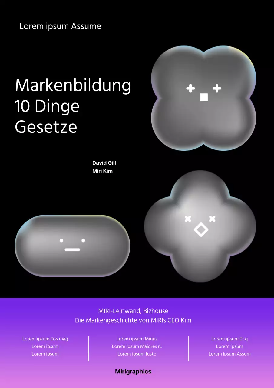 Schwarz Lila Einfaches Zeichen Illustration Branding