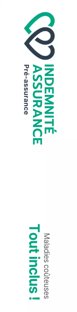 Promouvoir un produit d'assurance à l'aide d'un logo et d'un texte turquoise et noir pour l'assurance dommages.