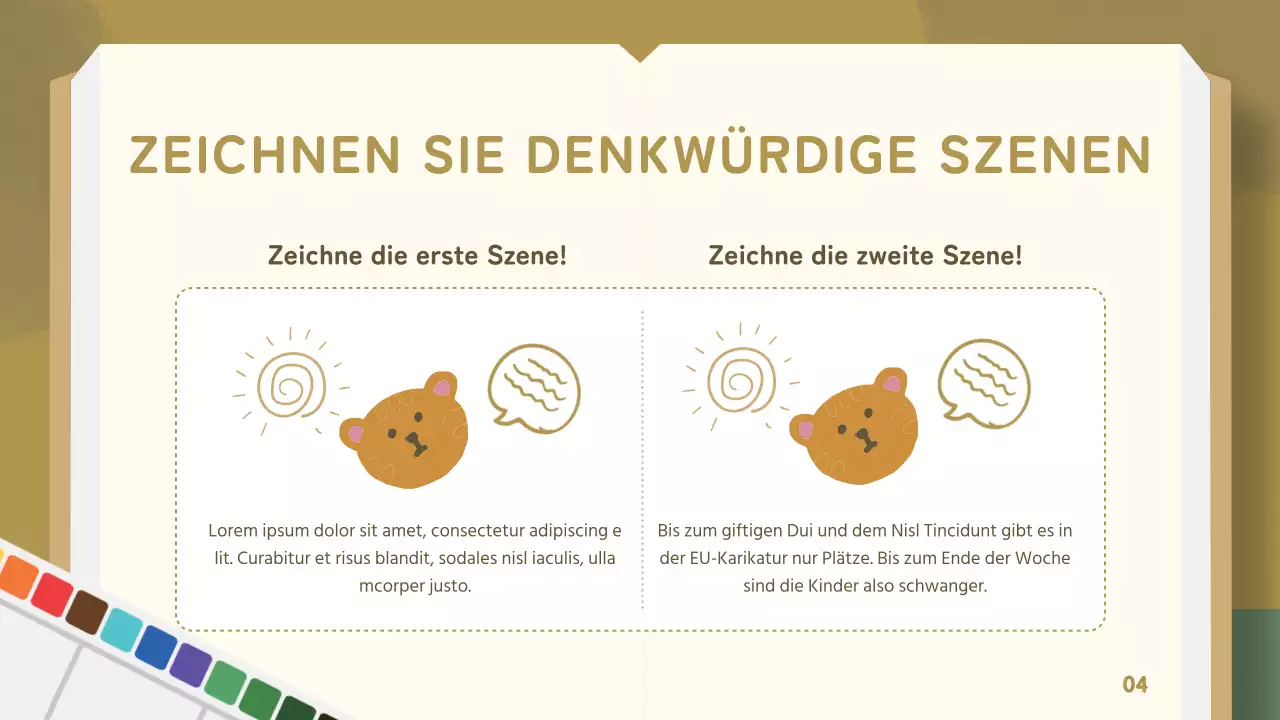 Goldene und grüne traditionelle Märchenstunde