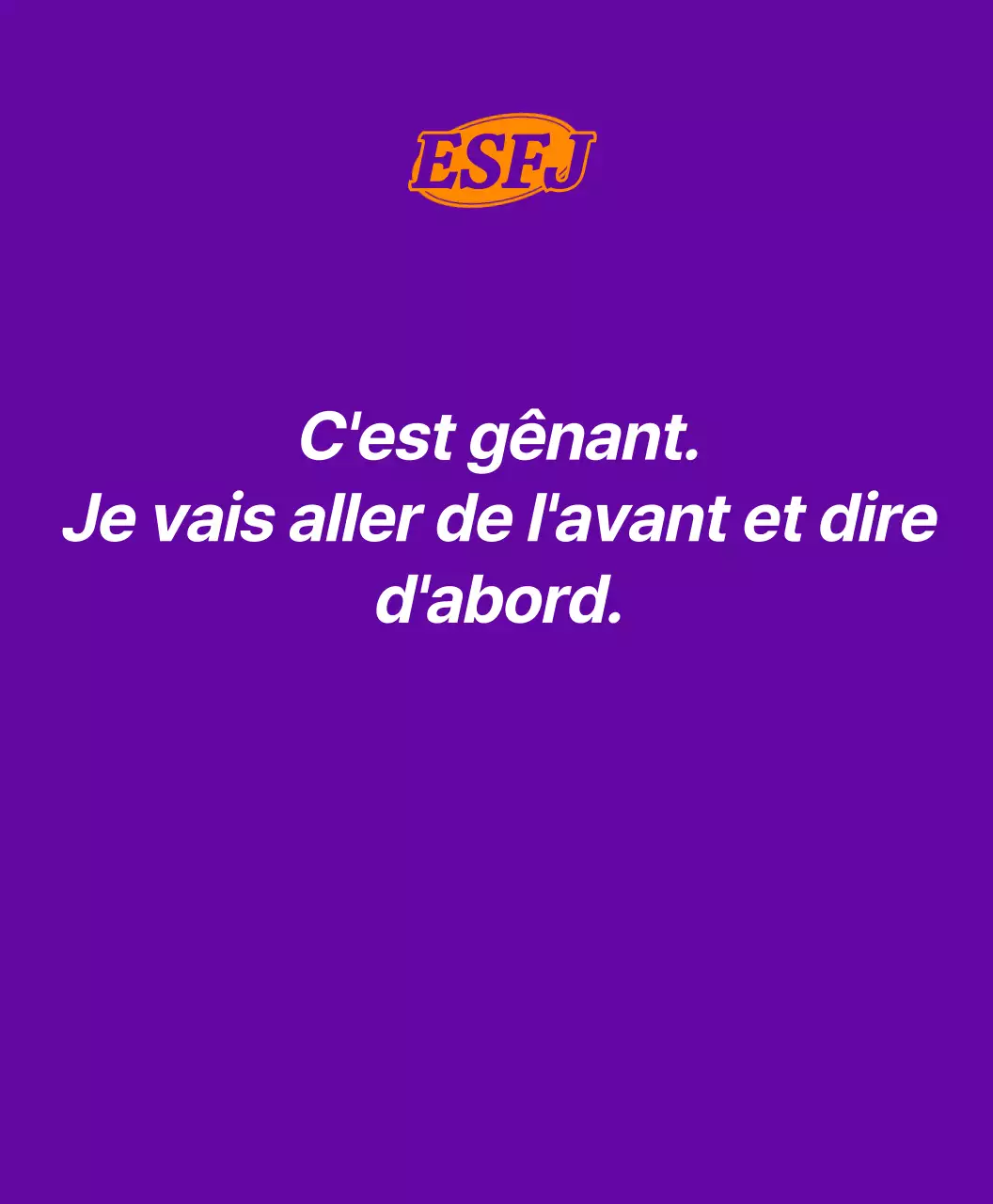 Phrases de personnalité MBTI en différentes couleurs