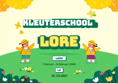 Lente-illustratie voorschoolse werving ontwerp