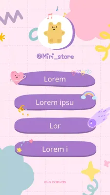 Eine niedliche Illustration Konzept in rosa und lila