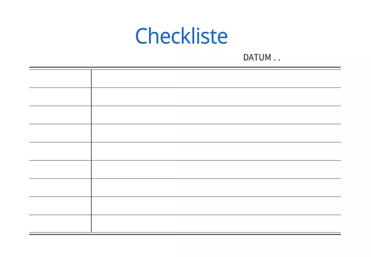 Checkliste