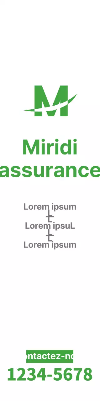 Conseils en matière d'assurance avec un logo et un texte verts et épurés