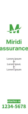 Conseils en matière d'assurance avec un logo et un texte verts et épurés