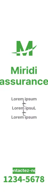 Conseils en matière d'assurance avec un logo et un texte verts et épurés