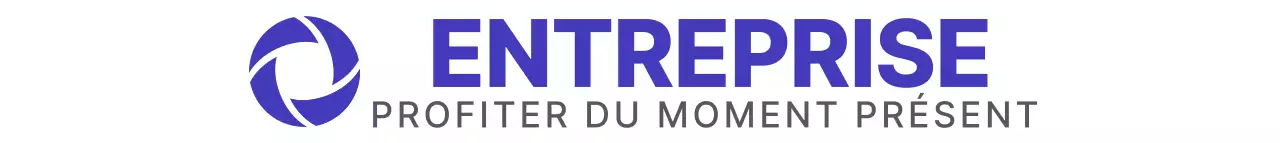 Faites la promotion de votre entreprise avec un logo épuré et des mots en violet et noir.