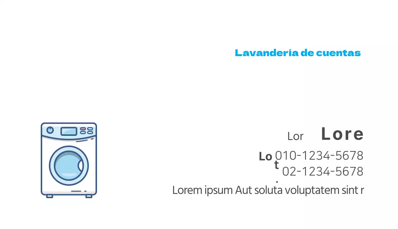 Cielo Ilustración Lavandería Tarjeta de visita