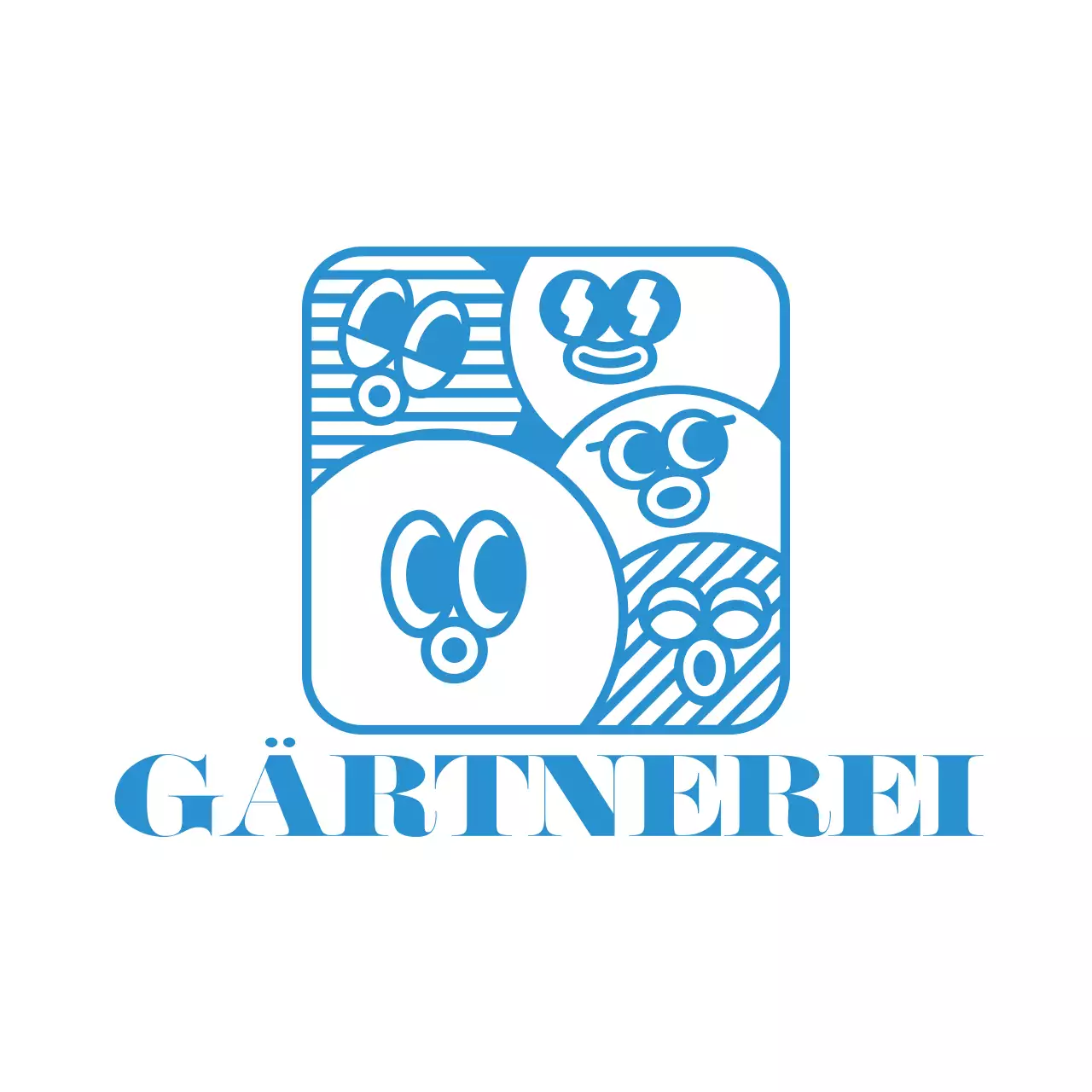 Runde Runde niedlichen Charakter Logo Stil Kindergarten sportlichen treffen