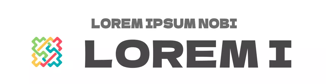 Um estilo de logótipo simples e limpo na tradição coreana de cores pentagonais Material promocional para a Fundação da Cultura