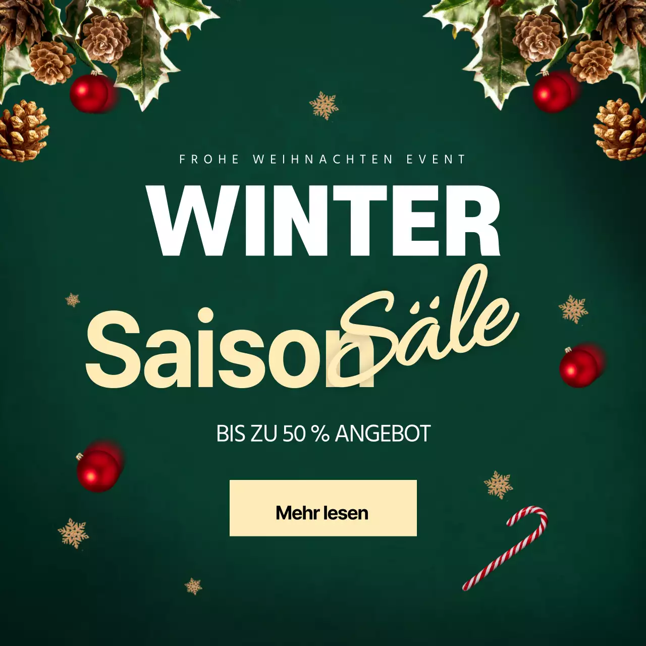 Verkaufen Weihnachtsfeier Lieferungen in grün und gelb