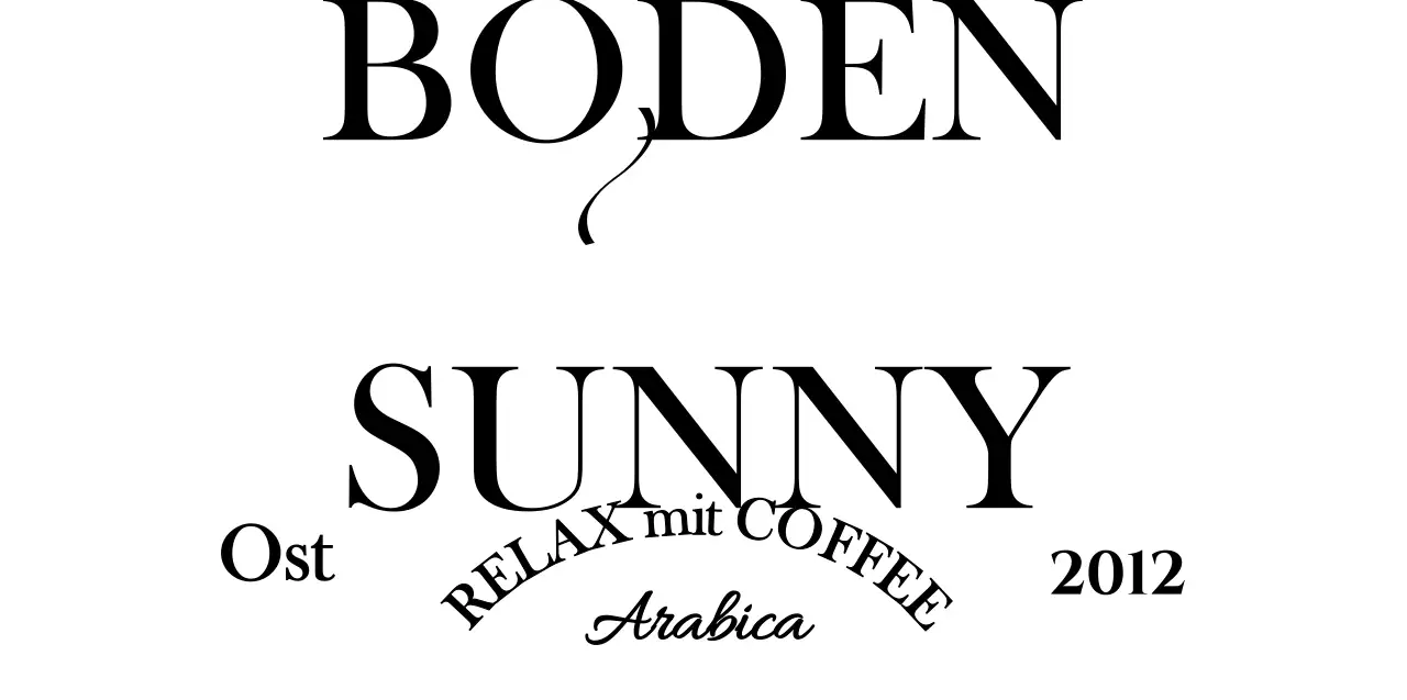 Café-Ware mit schwarzem, stilvollem, konzeptionellem Text