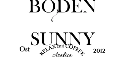 Café-Ware mit schwarzem, stilvollem, konzeptionellem Text