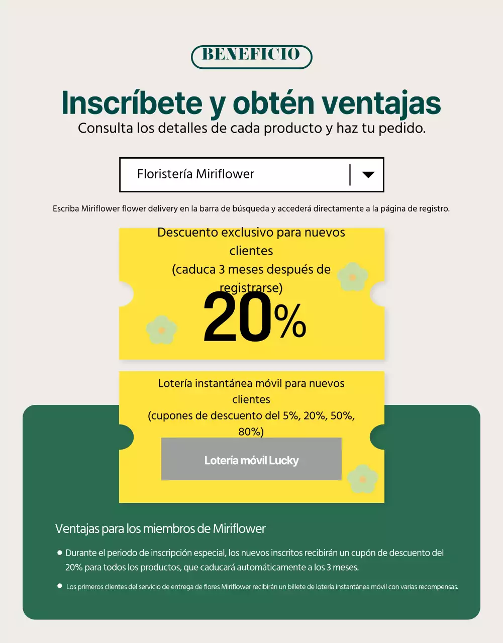 Presentamos el clásico servicio de entrega de flores verde y amarillo