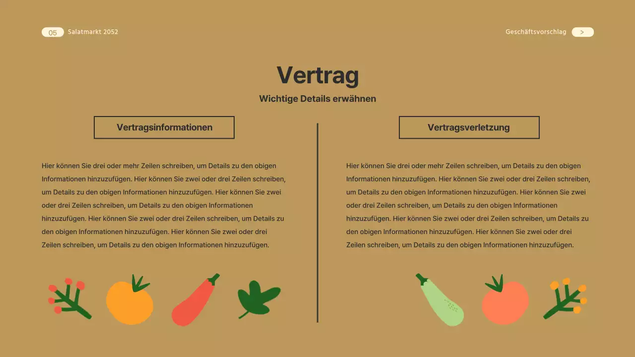 Leitfaden für Branchenvereinbarungen der Beige's Salatmarke