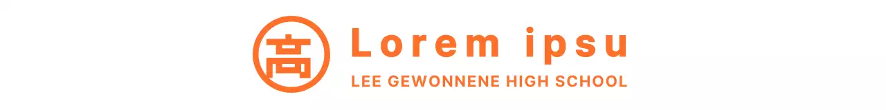 Orange und weiß einfaches modernes Symbol Logo Betonung Stil für High School Förderung