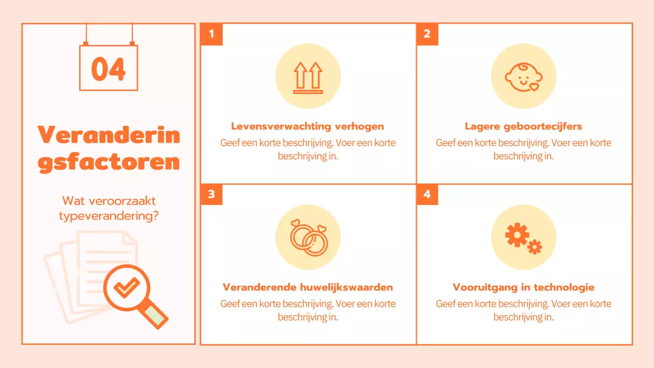 Familiecultuurprogramma met schattige oranje illustraties