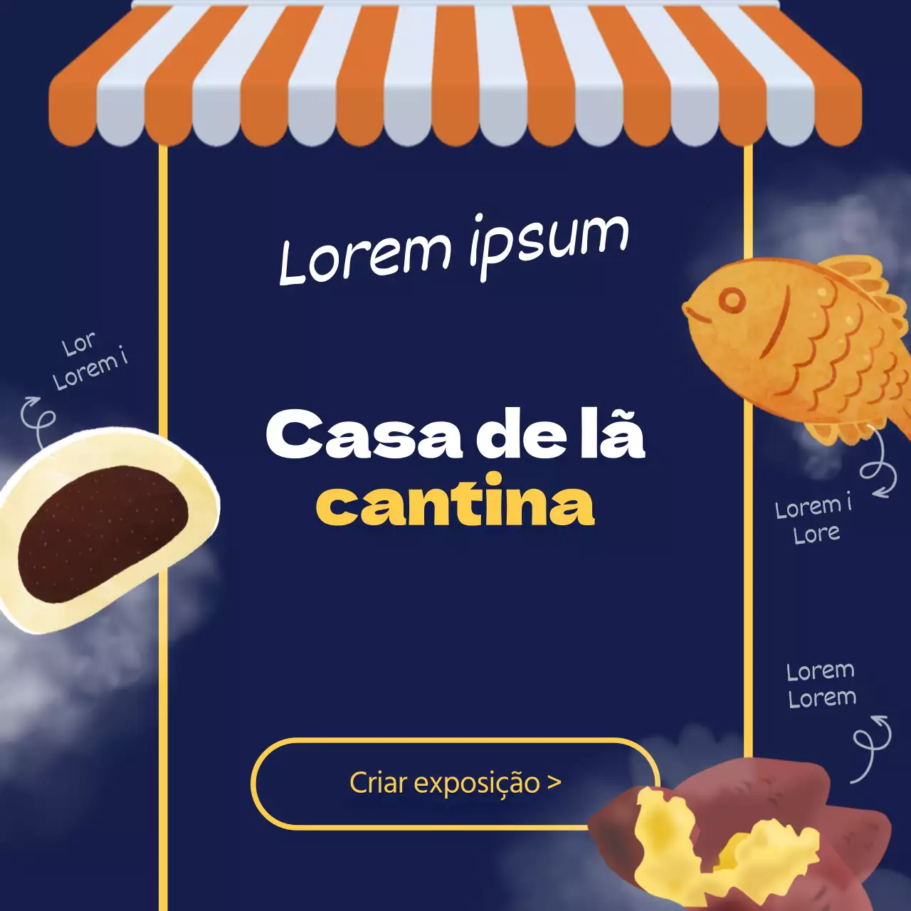 Petiscos de inverno Taiyaki a vapor taiyaki hoagie buns Batata-doce design de banca