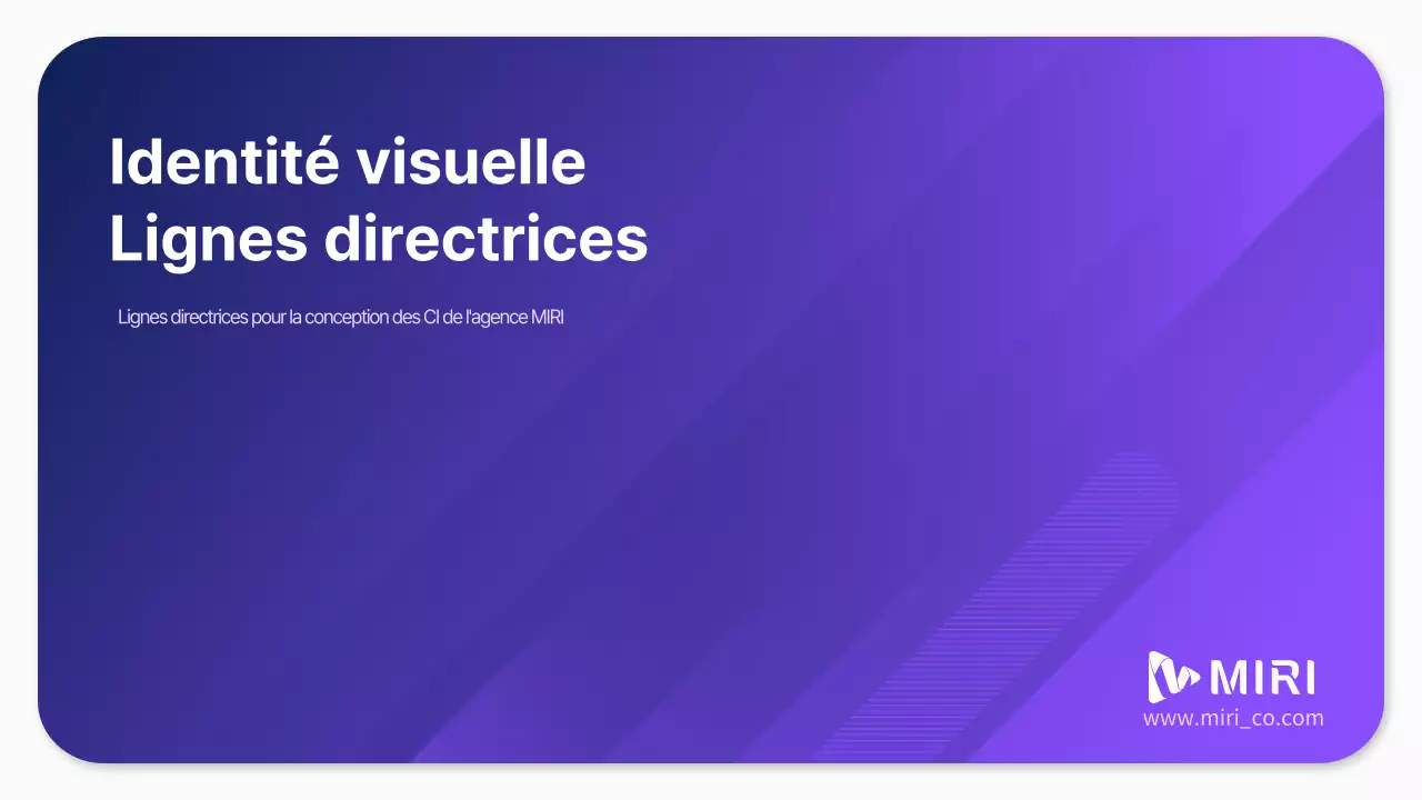 Les lignes directrices de la marque d'entreprise en violet