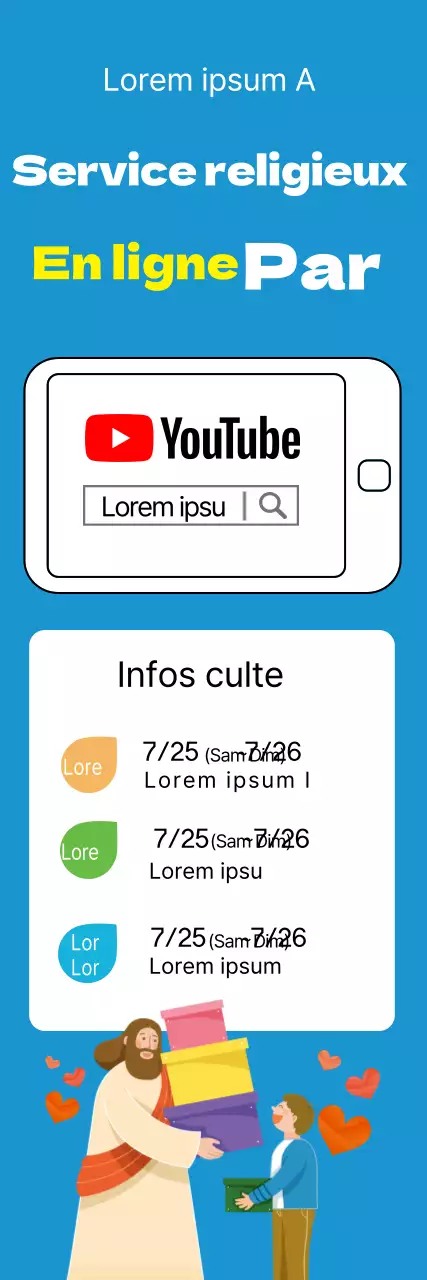 Guide illustré bleu des services religieux en ligne