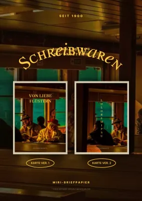 Braunes und gelbes Briefpapier brandneue Karte Design Guide