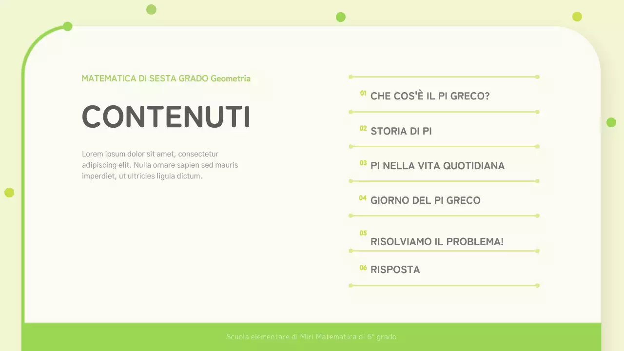 Circonferenza e piday per il colore chartreuse