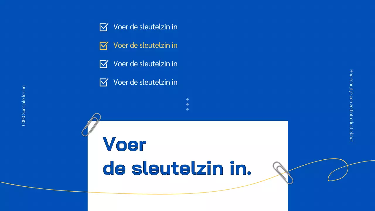 Kladblok met blauwe achtergrond leert je hoe je een sollicitatiebrief schrijft