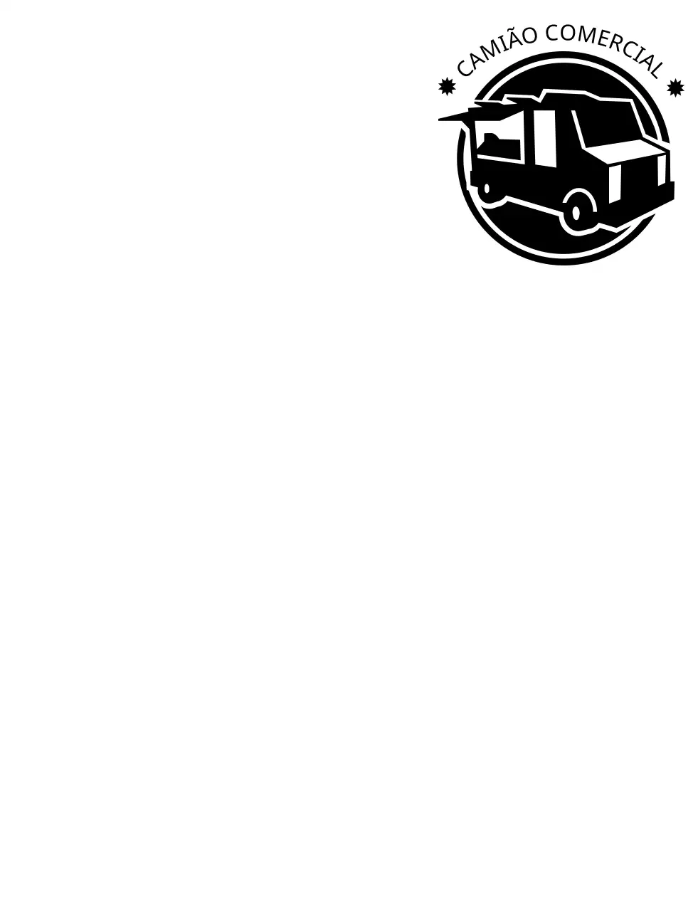 Conceito de camião de comida com um logótipo simples de ilustração de camião preto