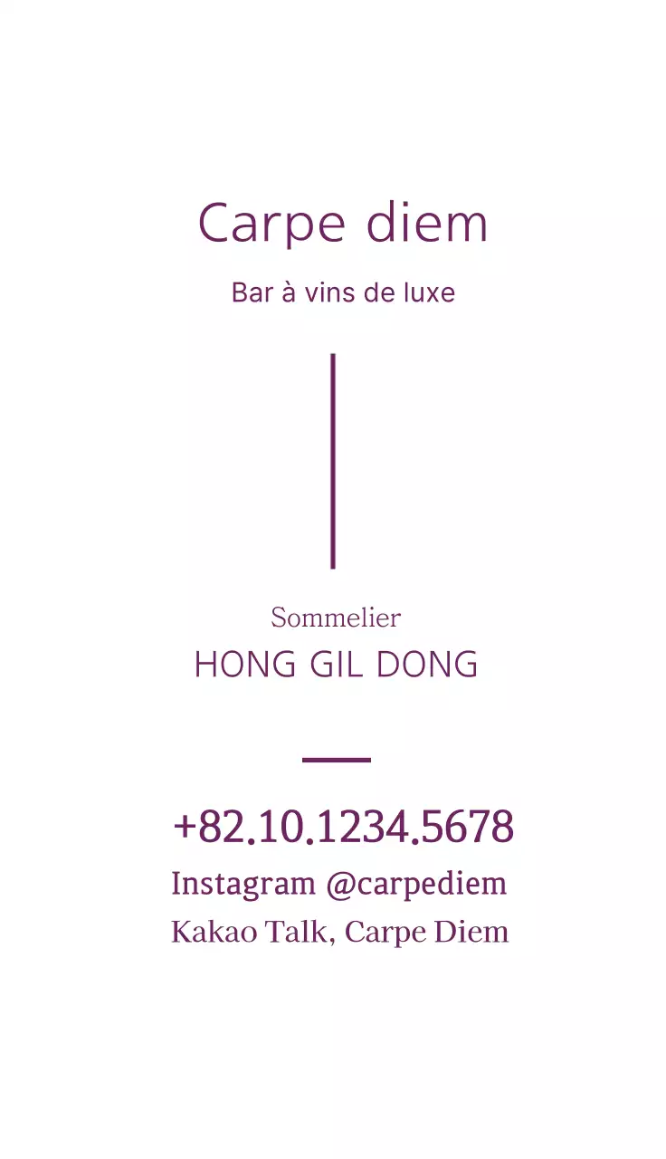 illustration en violet simple restaurant vin