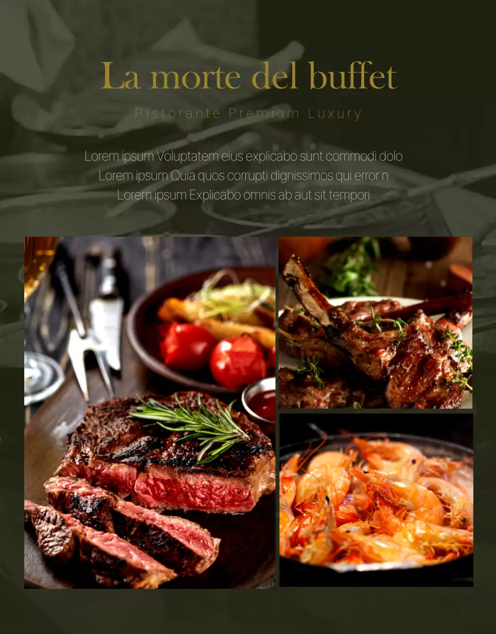 Promuovete una cucina sofisticata in hotel con i colori verde scuro e oro.