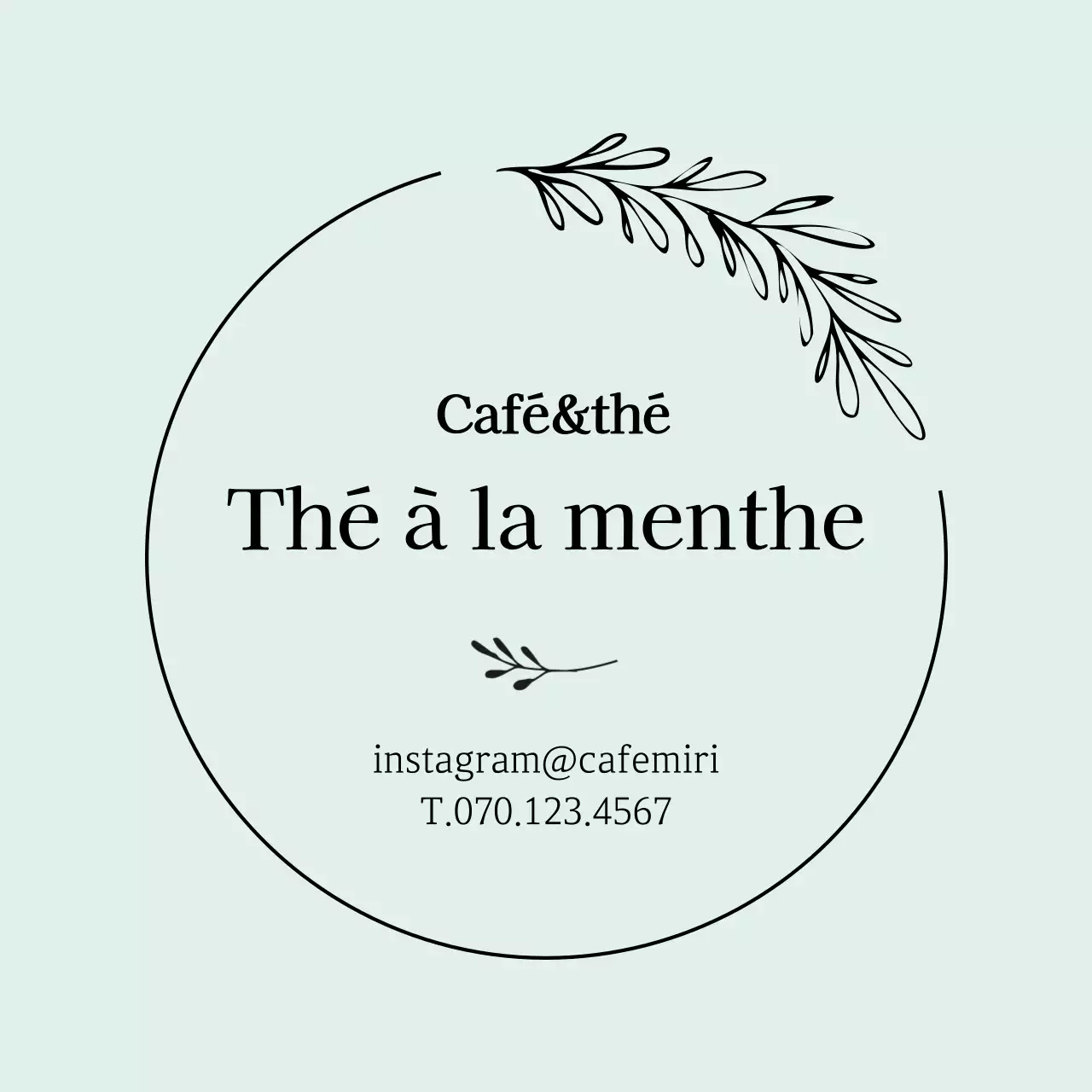 Mint Simple Illustration Cafe