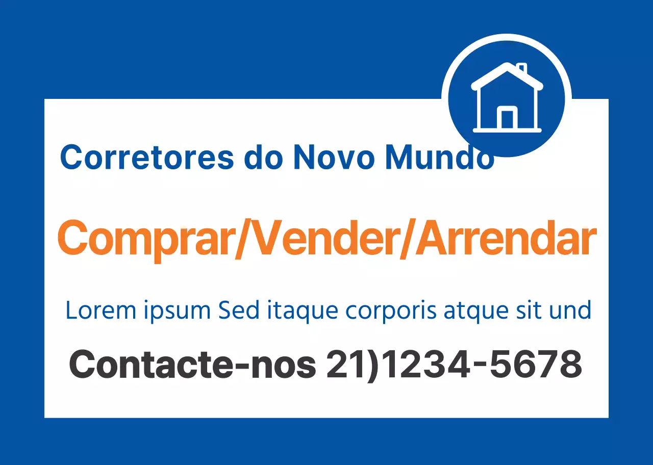 Promova o seu imóvel em azul, limpo e legível