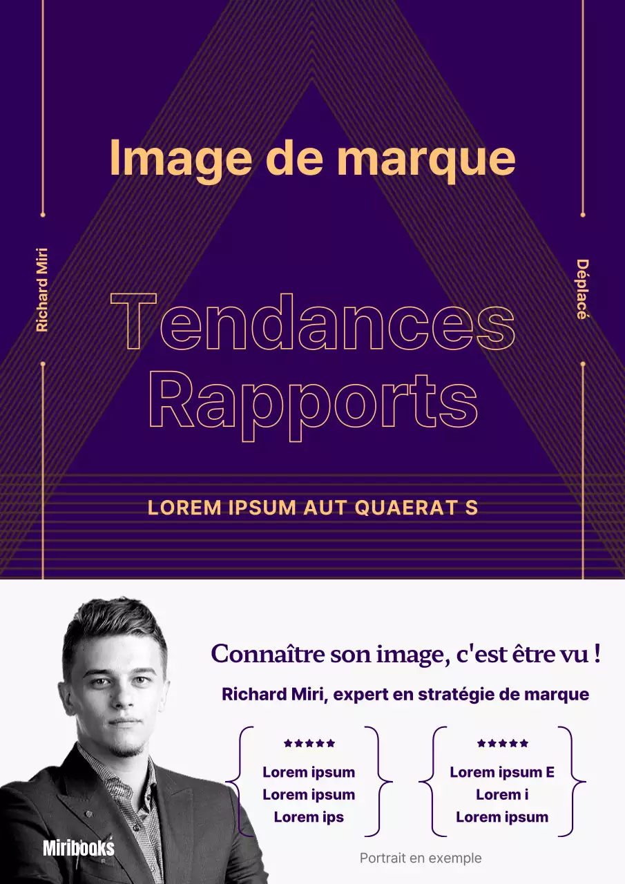 Rapport sur les tendances de l'image de marque en violet et jaune