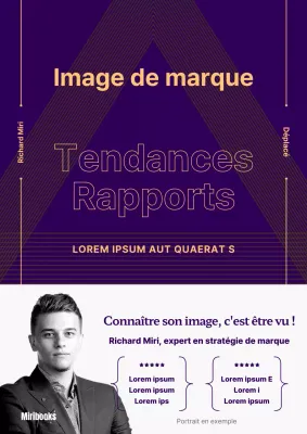 Rapport sur les tendances de l'image de marque en violet et jaune