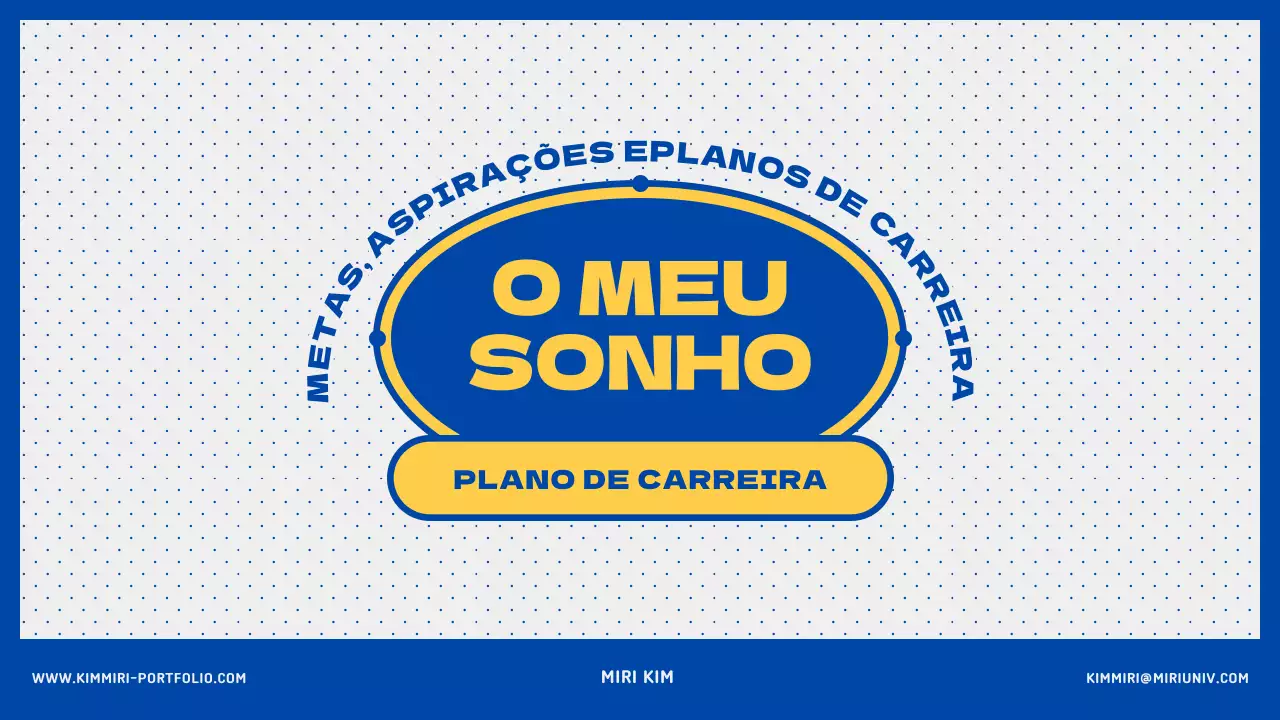 Plano de carreira universitária azul e amarelo