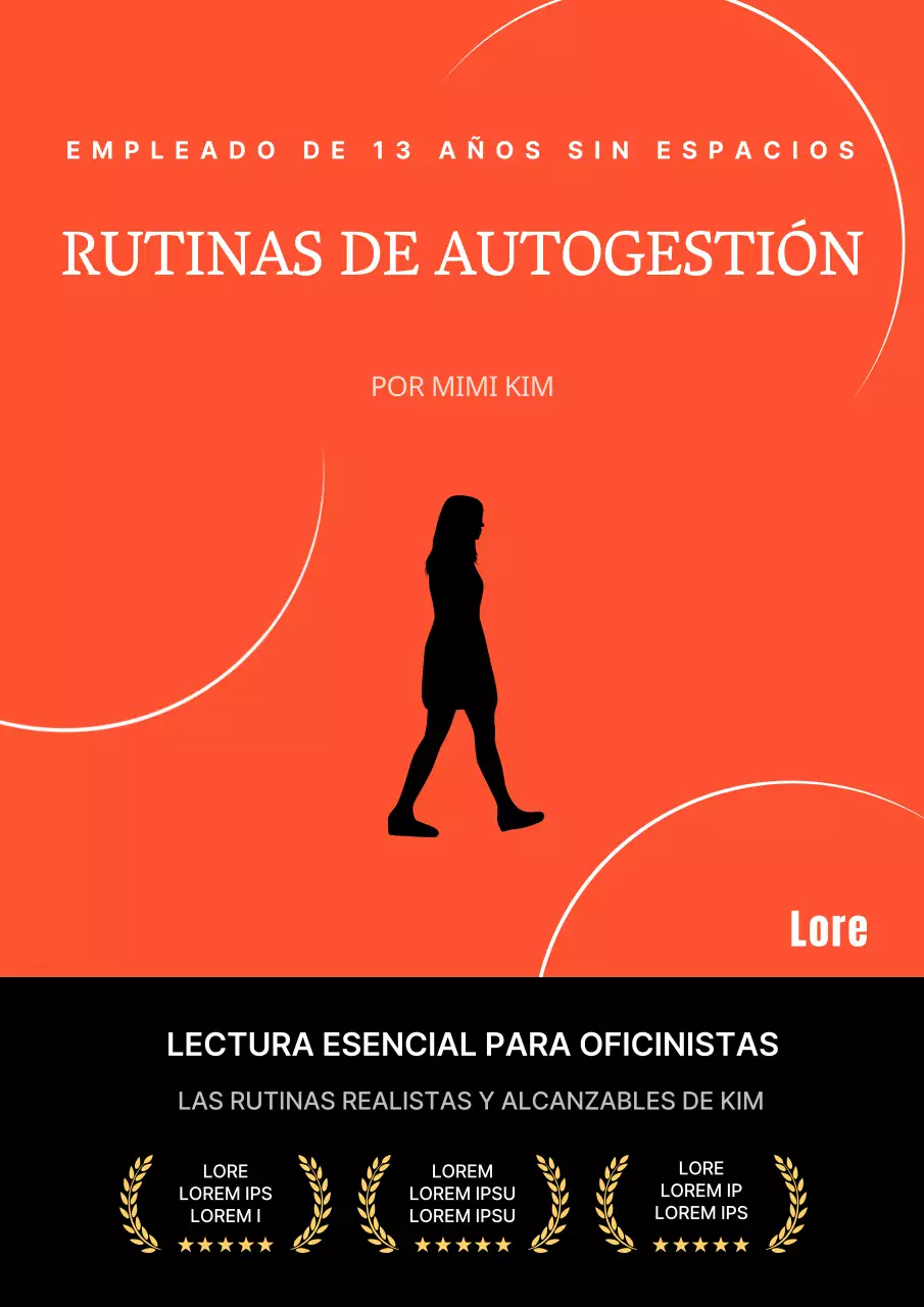 Un libro de autoayuda para profesionales en activo con un sencillo tema naranja