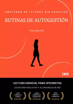 Un libro de autoayuda para profesionales en activo con un sencillo tema naranja