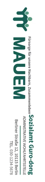 Ein sauberes, grünes Logo und eine Beschreibung des Zentrums für öffentliche Verwaltung und Wohlfahrt.