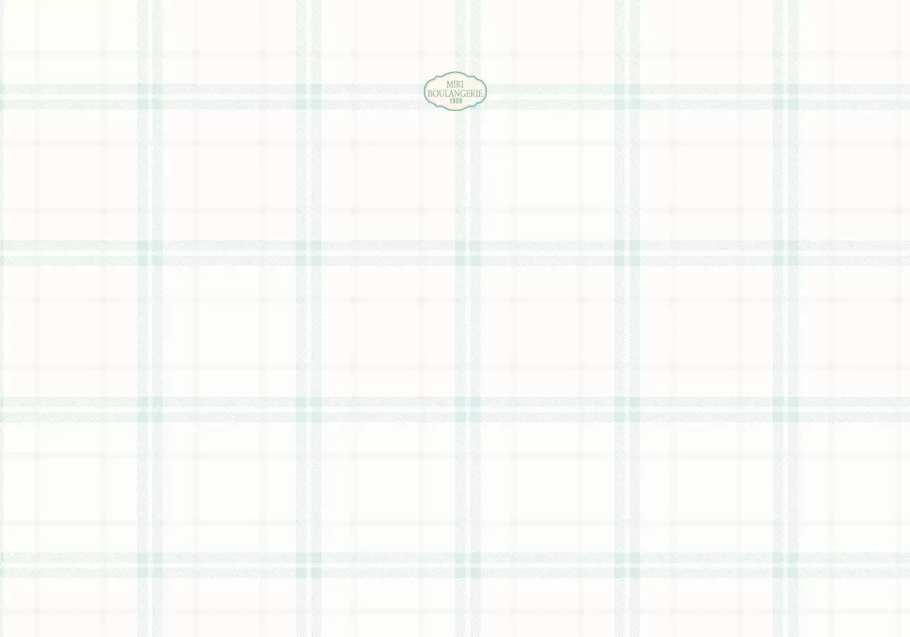 Concept de boulangerie avec patchs luxueux dans un motif à carreaux jaune et menthe