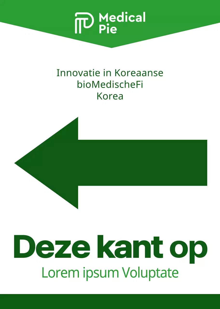 Eenvoudige en strakke combinatie van pijlen en tekst in groen en limoengroen Lay-outstijl Routebeschrijving naar het seminar
