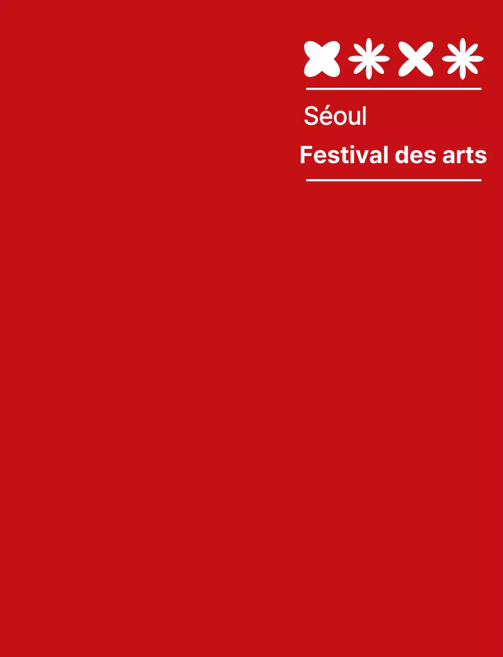 rouge et blanc simple festival des arts symbole logo style festival culturel personnel