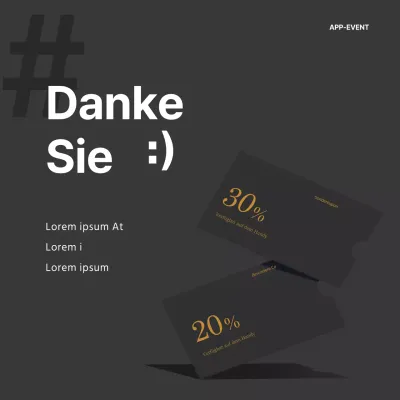 Schwarz-weiß hervorgehobenes Coupon-Event-Banner